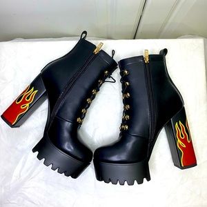Flame Platform Boots